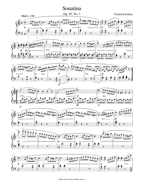 Kuhlau: Sonatina Op. 55, No. 1