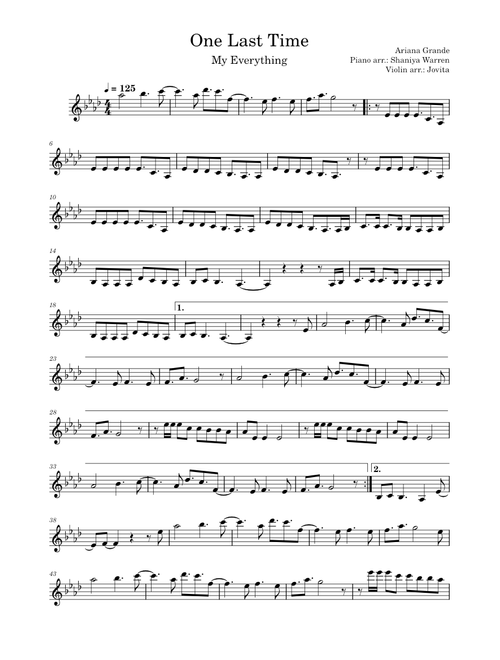 One Last Time (Ariana Grande) violin