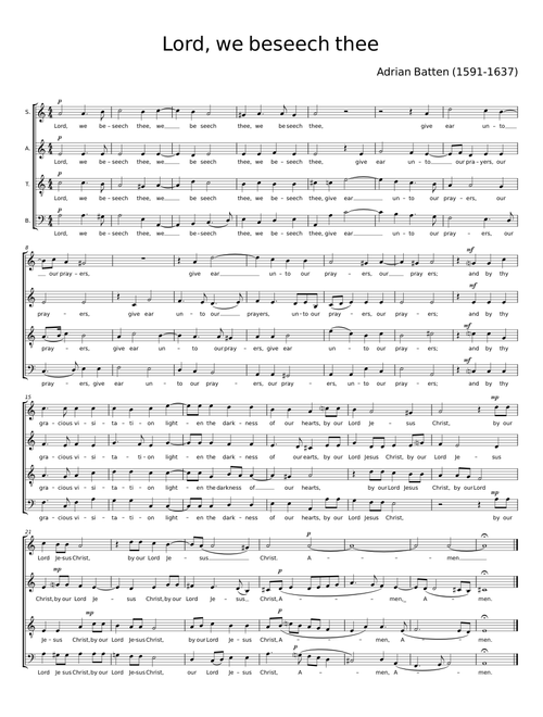 Lord, we beseech thee - Adrian Batten