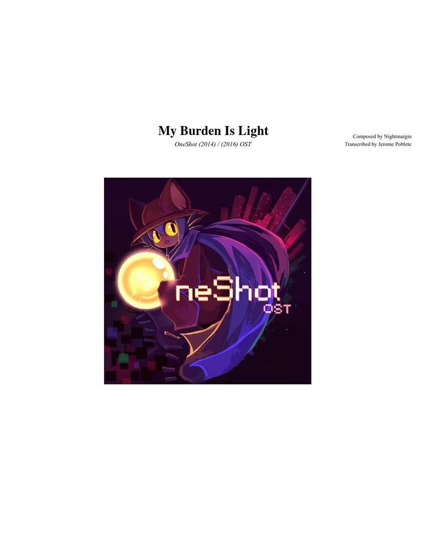 My Burden Is Light OneShot OST Sheet music for Vibraphone