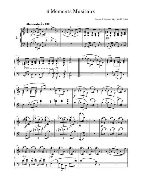 Franz Schubert - 6 Moments Musicaux, Op. 94 (D. 780) (COMPLETE)