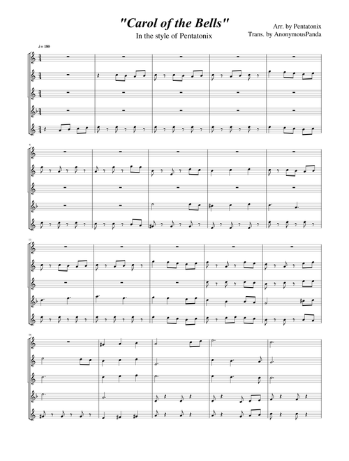 Carol of the Bells // PTX Style
