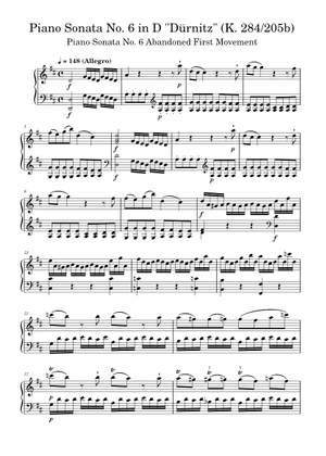 Play Official version of Piano Sonata No.6 in D major, K.284/205b
