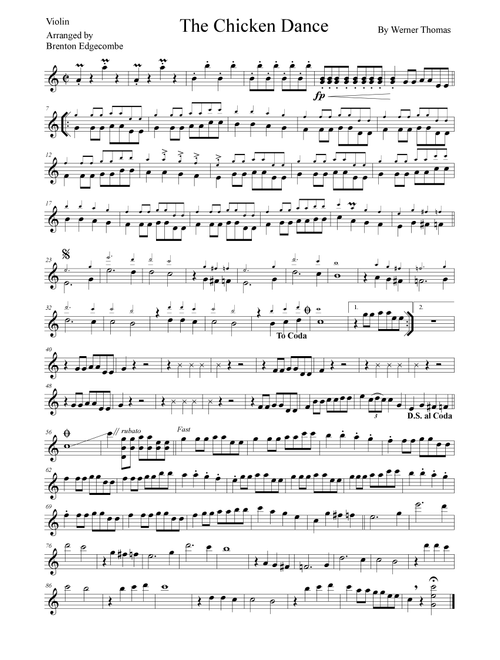 The Chicken Dance (Duck Dance) (Arr. Brenton Edgecombe) - Adelaide String Duo (Instrumental Duet)