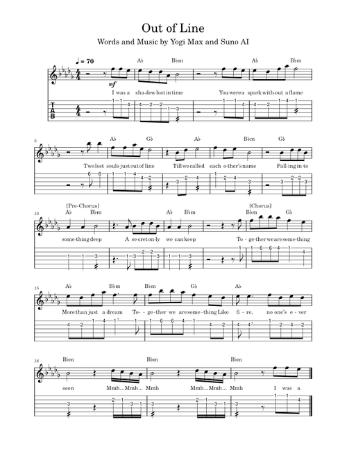 Out of Line in Bb Minor