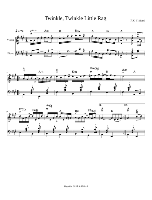 Twinkle Twinkle Little Rag by P.K. Clifford