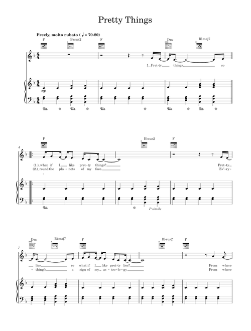 Pretty things - Rufus Wainwright (Piano-Voice-Guitar)