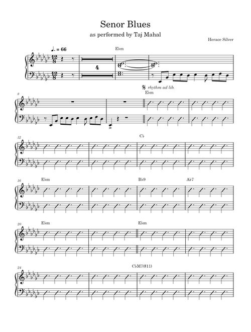 Señor blues – Horace Silver