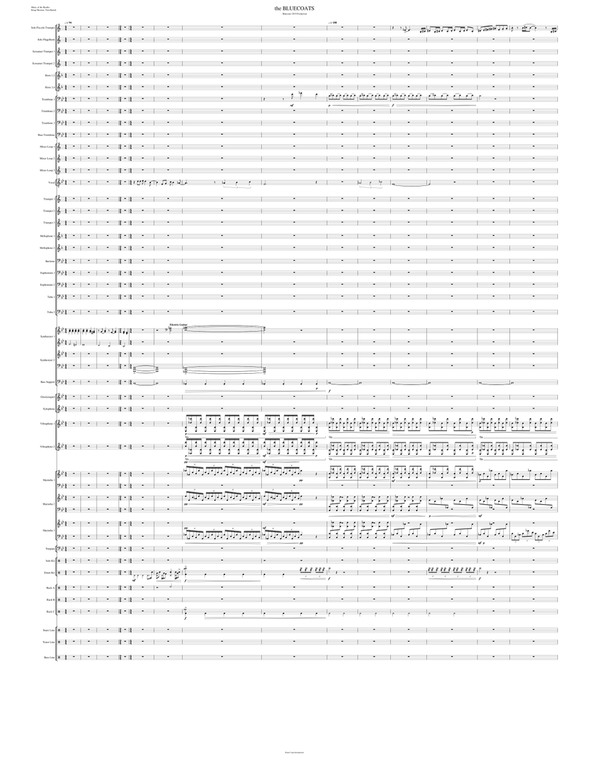 The BLUECOATS Bluecoats 2019 Sheet music for Piano, Trombone, Tuba, Vocals & more instruments