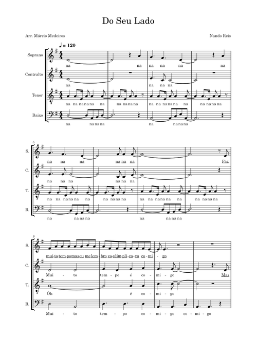Do Seu Lado - Nando Reis (Arr. Márcio Medeiros)