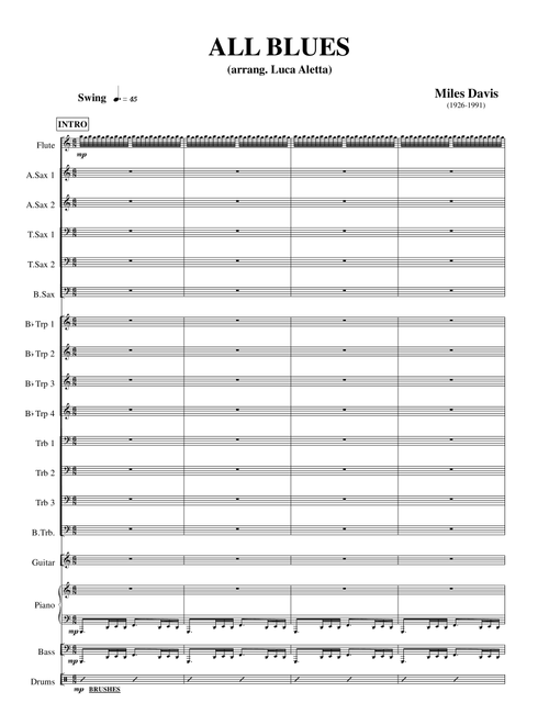 All Blues (Arr. Luca Aletta) - Miles Davis (Large Ensemble)