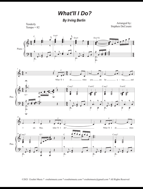 What'll I Do? (Vocal Solo) (Arr. Stephen DeCesare) (Piano Vocal)