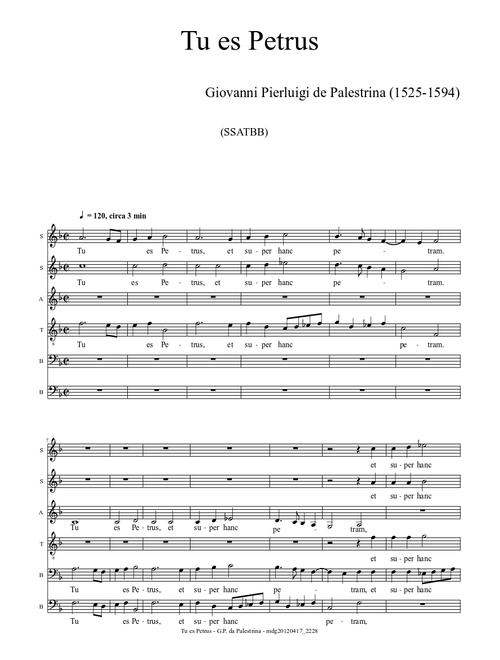 Tu es Petrus - G.P. da Palestrina