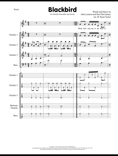 Blackbird (Arr. M. Ryan Taylor) - Wings (Small Ensemble)