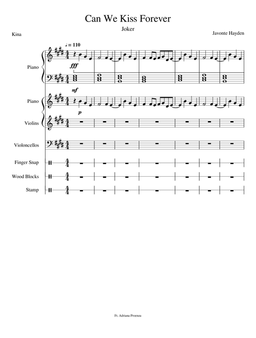 Can We Kiss Forever? - Kina Orchestral arrangement