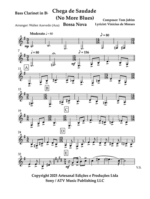 Chega De Saudade (Arr. Walter Azevedo) - Rodrigo Tiago, Jonnas Costa, Vinicius Vianna De Oliveria (Woodwind Ensemble)