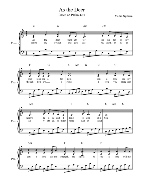 As the Deer Piano