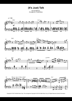 ビッグバンド楽譜「 (IT'S JUST) TALK」Pat Metheny Play Official