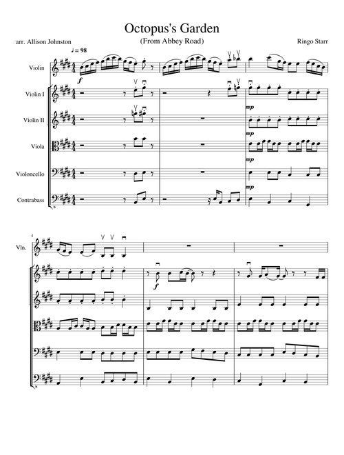 Octopus's Garden for String Orchestra