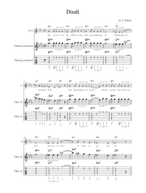 Dindi - chord melody