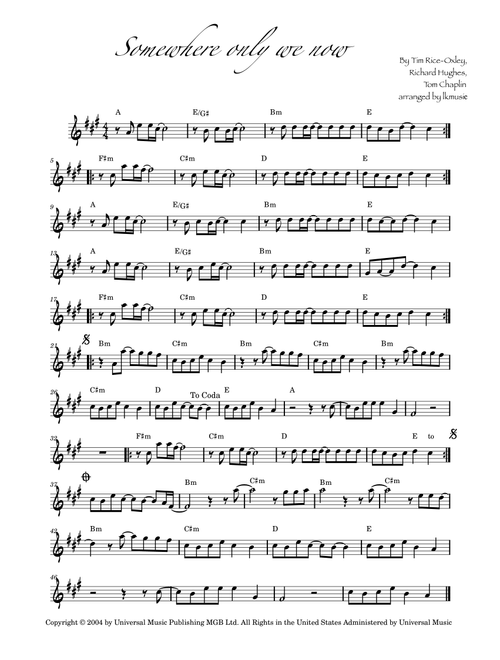 Somewhere Only We Know (Arr. lkmusiç) - Keane (Violin Solo)