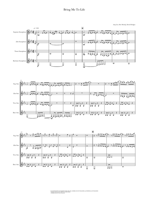Bring Me To Life (Arr. Junqueira's) - Evanescence (Woodwind Ensemble)