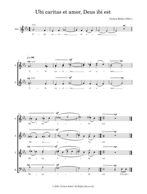 Ubi caritas et amor, Deus ibi est - Gerben Rebel
