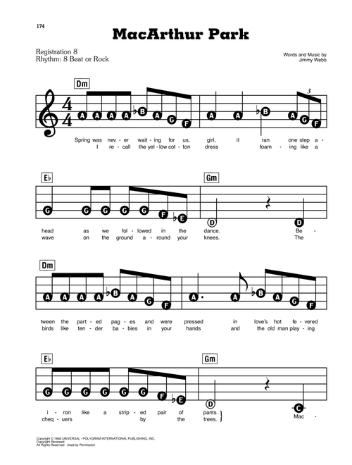 MacArthur Park - Donna Summer (E-Z Play Today)