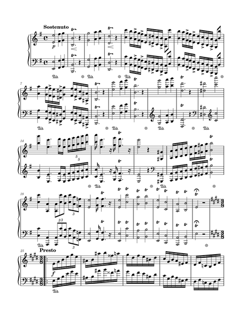 Loudan - Etudes On The 24 Caprices By Paganini No. 3 (Sostenuto/Presto) L. 9/3
