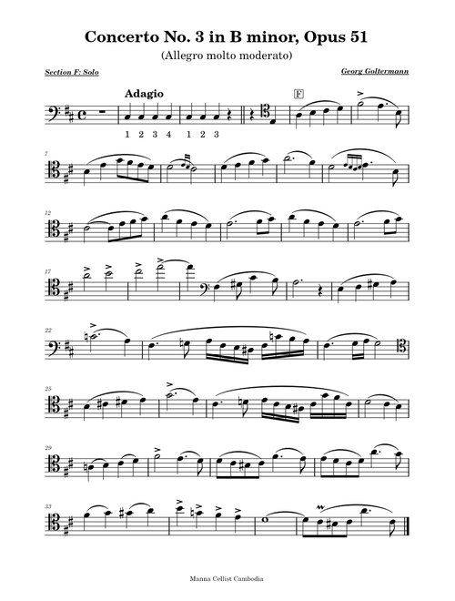 Concerto No.3 in B minor, Opus.51 – Georg Goltermann (10. Section F l Solo - Adagio)