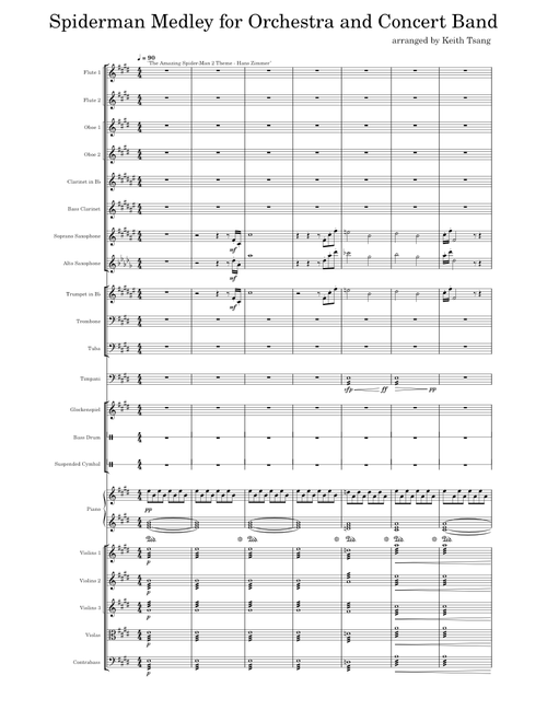 Spiderman Medley for Orchestra and Concertband