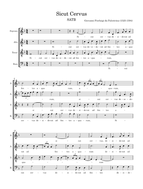 Sicut cervus – Giovanni Pierluigi da Palestrina Sicut Cervus