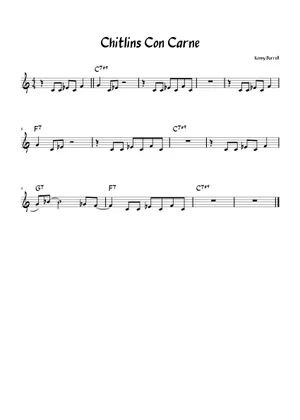 Chitlins Con Carne Kenny Burrell Sheet Music And Tab With Chords For chitlins-con-carne-kenny-burrell-sheet-music-and-tab-with-chords-for
