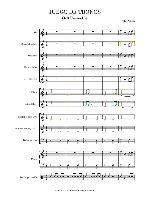 Juego de tronos (Ramin Djawadi) - Orff & Boomwhackers Ensemble