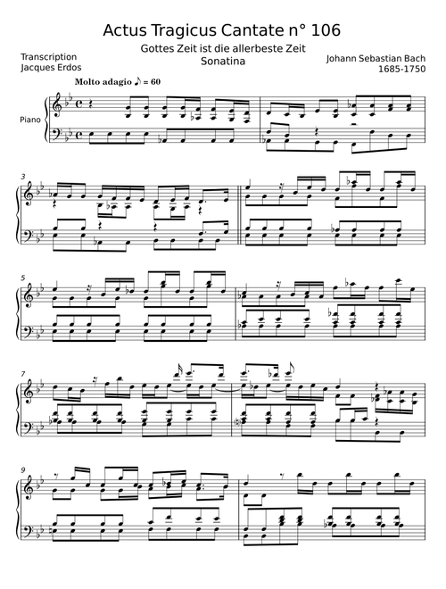 Gottes Zeit ist die allerbeste Zeit, BWV 106 - Johann Sebastian Bach