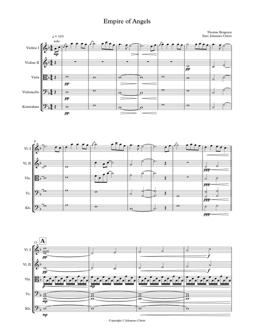 Empire Of Angels - Trailer (Arr. Johannes Christ) - Thomas Bergersen (String Ensemble)