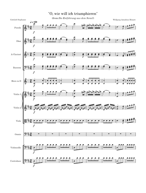 "O, wie will ich triumphieren" (from Die Entführung aus dem Serail)