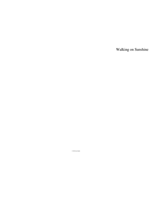 Walking on sunshine – Katrina and the Waves - Small Band Arrangement