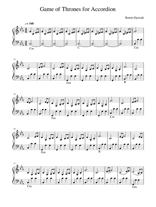Game of Thrones theme for Accordion