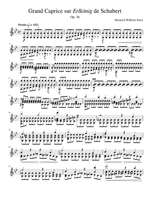 Grand Caprice Sur 'Le Roi Des Aulnes', Op.26 – Heinrich Wilhelm Ernst