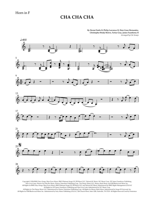 Cha Cha Cha (Arr. Cid Araujo) - Bruno Mars (French Horn Solo)