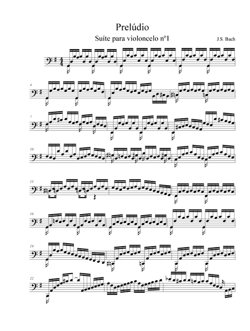 Prelude - Cello Suie n1 (Arr. Bruno Malaguti) - JS Bach (Piano Solo)