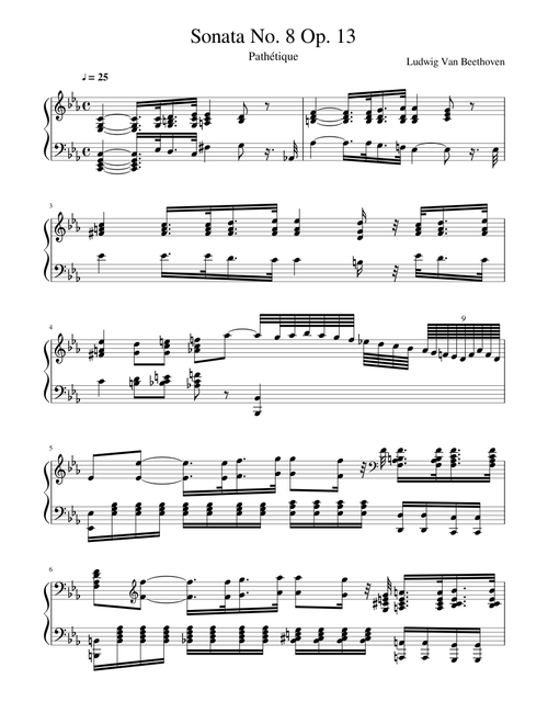 Beethoven - Sonata No. 8 Op. 13 (Pathétique)