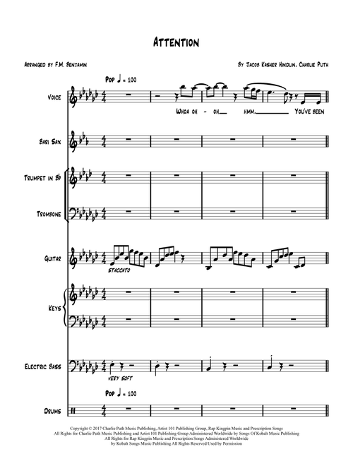 Attention (Arr. F.M. Benjamin) - Charlie Puth (Cover Band)