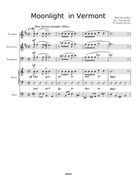 Free Moonlight In Vermont by KARL SUESSDORF sheet music | Download