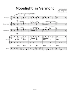 Moonlight in Vermont (Lead sheet with lyrics ) Sheet Music with Moonlight in Vermont (Lead sheet with lyrics ) Sheet Music with