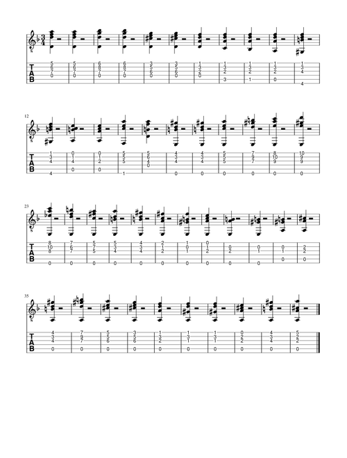 Prelude in D minor BWV 999 chords