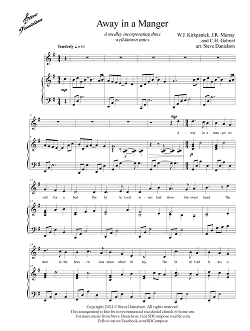 Away in a Manger (Arr. Steve Danielson) - JR Murray, WJ Kirkpatrick, CH Gabriel (Vocal Solo)