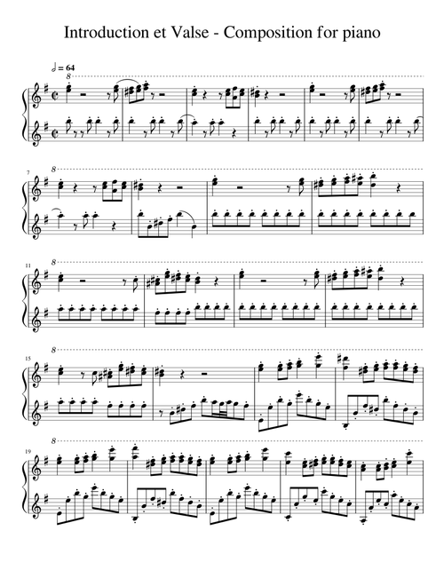Introduction et Valse - Composition for piano