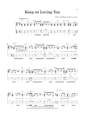 Keep On Loving You - REO Speedwagon Sheet Music with Chords for